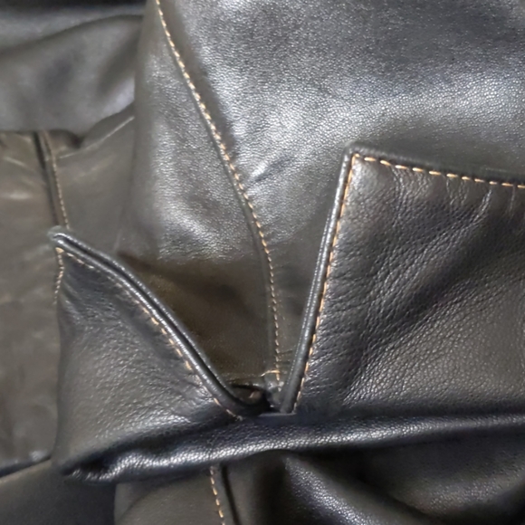 TALBOTS DARK BROWN LAMBSKIN COAT - Picture 7 of 7